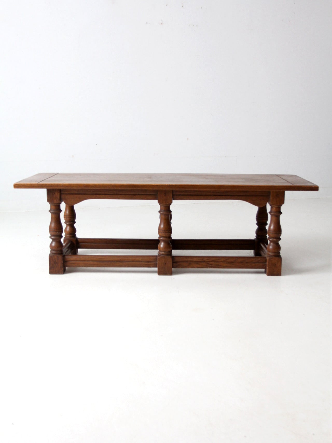 mid century rustic oak coffee table