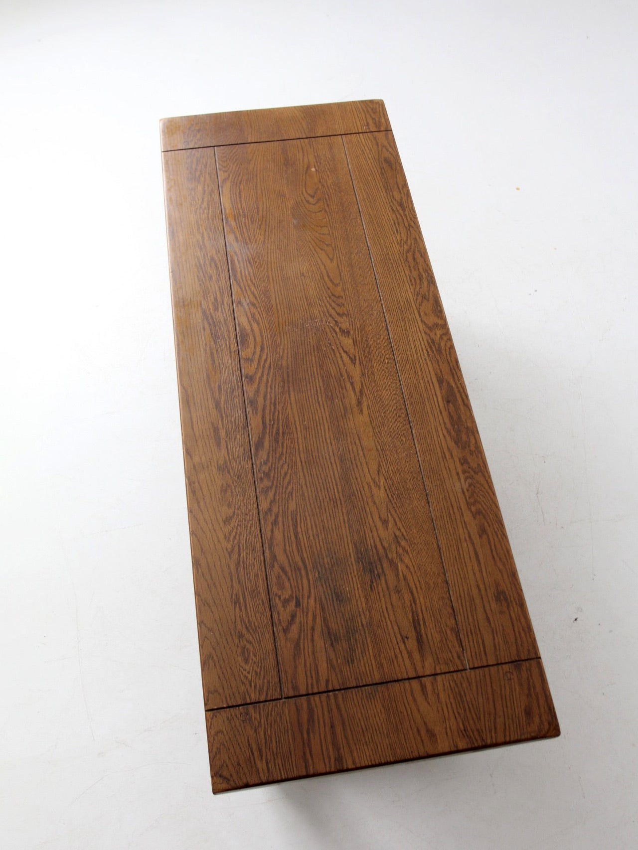 mid century rustic oak coffee table