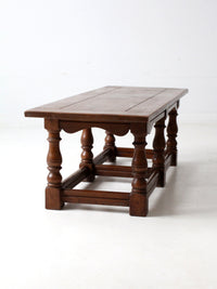 mid century rustic oak coffee table