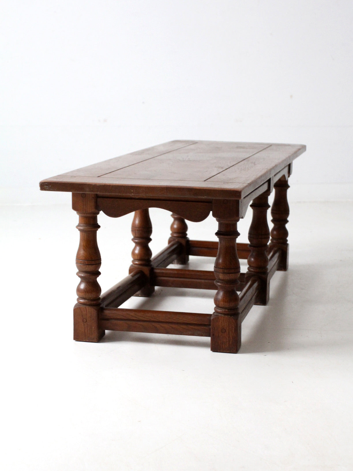 mid century rustic oak coffee table