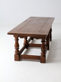 mid century rustic oak coffee table