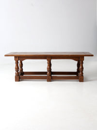 mid century rustic oak coffee table