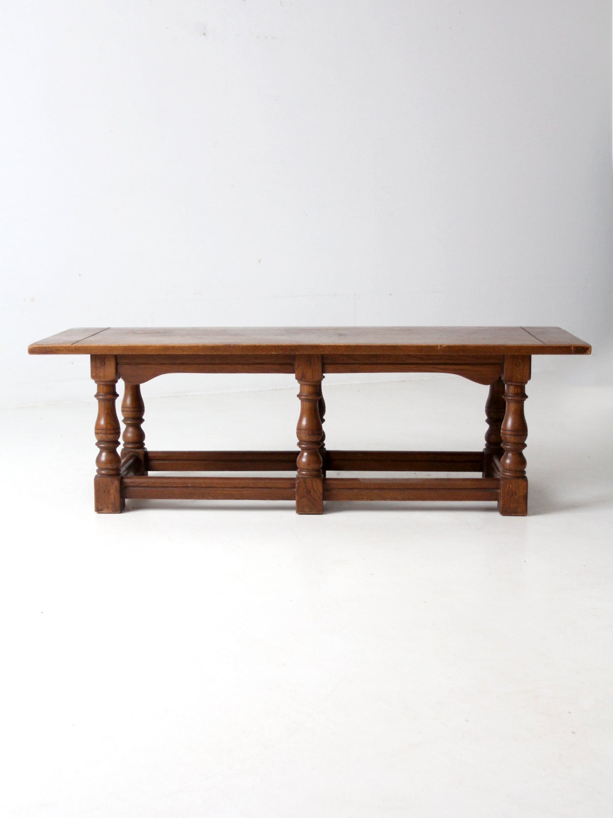 mid century rustic oak coffee table