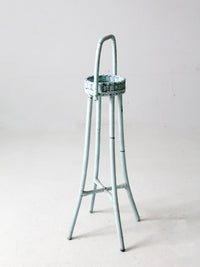 vintage painted wicker plant stand