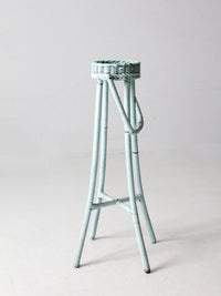 vintage painted wicker plant stand