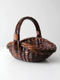 vintage wicker gathering basket