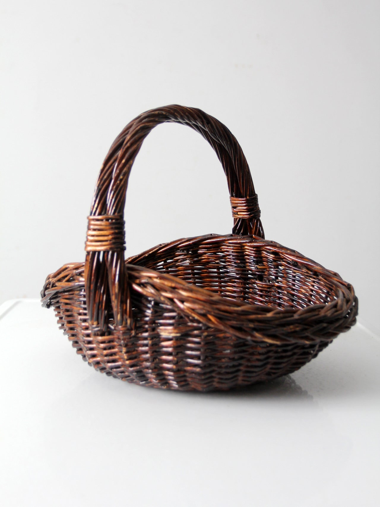vintage wicker gathering basket
