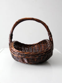 vintage wicker gathering basket