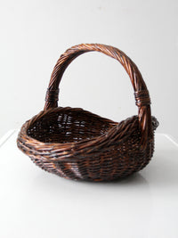 vintage wicker gathering basket