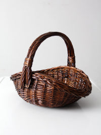 vintage wicker gathering basket