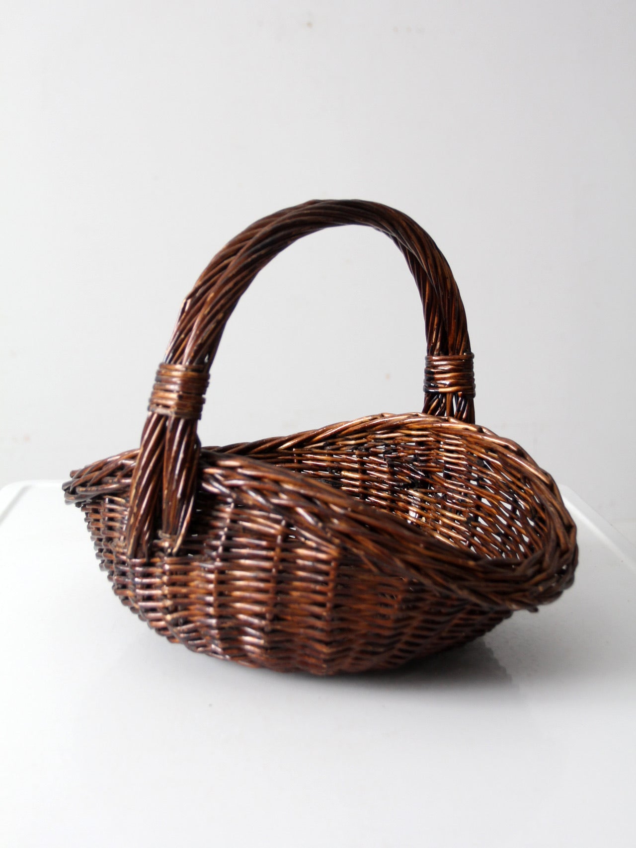 vintage wicker gathering basket