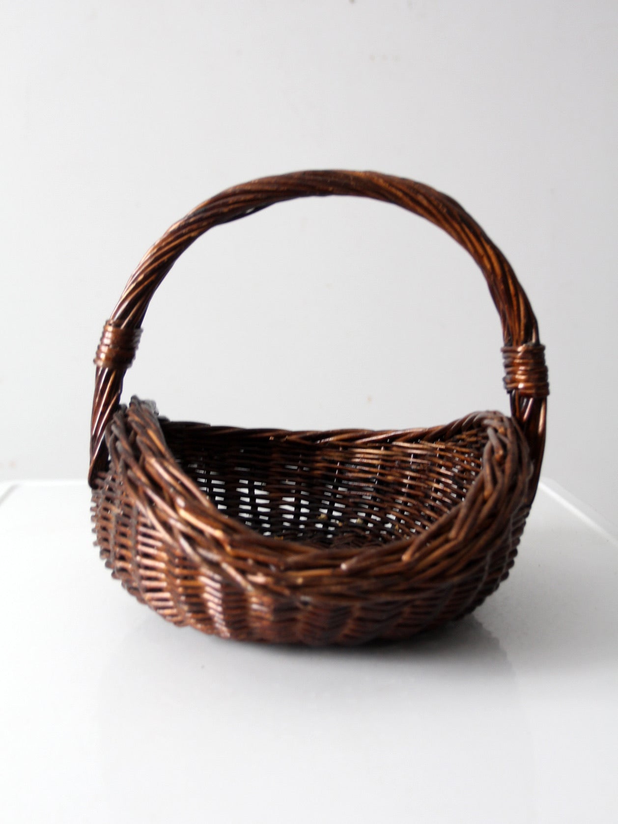 vintage wicker gathering basket