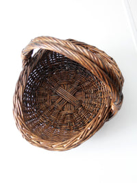 vintage wicker gathering basket