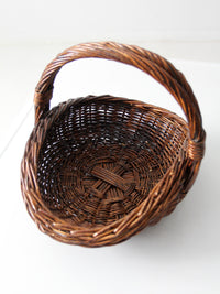 vintage wicker gathering basket
