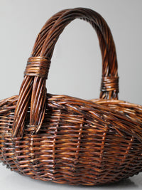 vintage wicker gathering basket