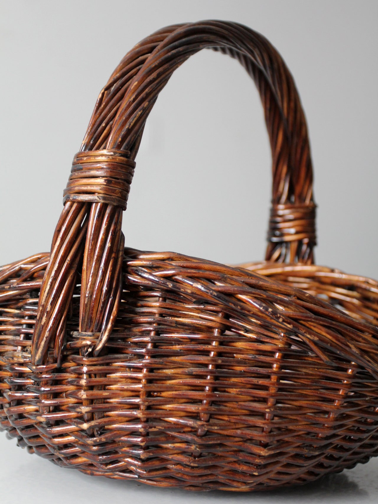 vintage wicker gathering basket
