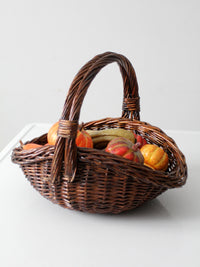 vintage wicker gathering basket