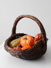 vintage wicker gathering basket