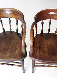 antique captains chair pair