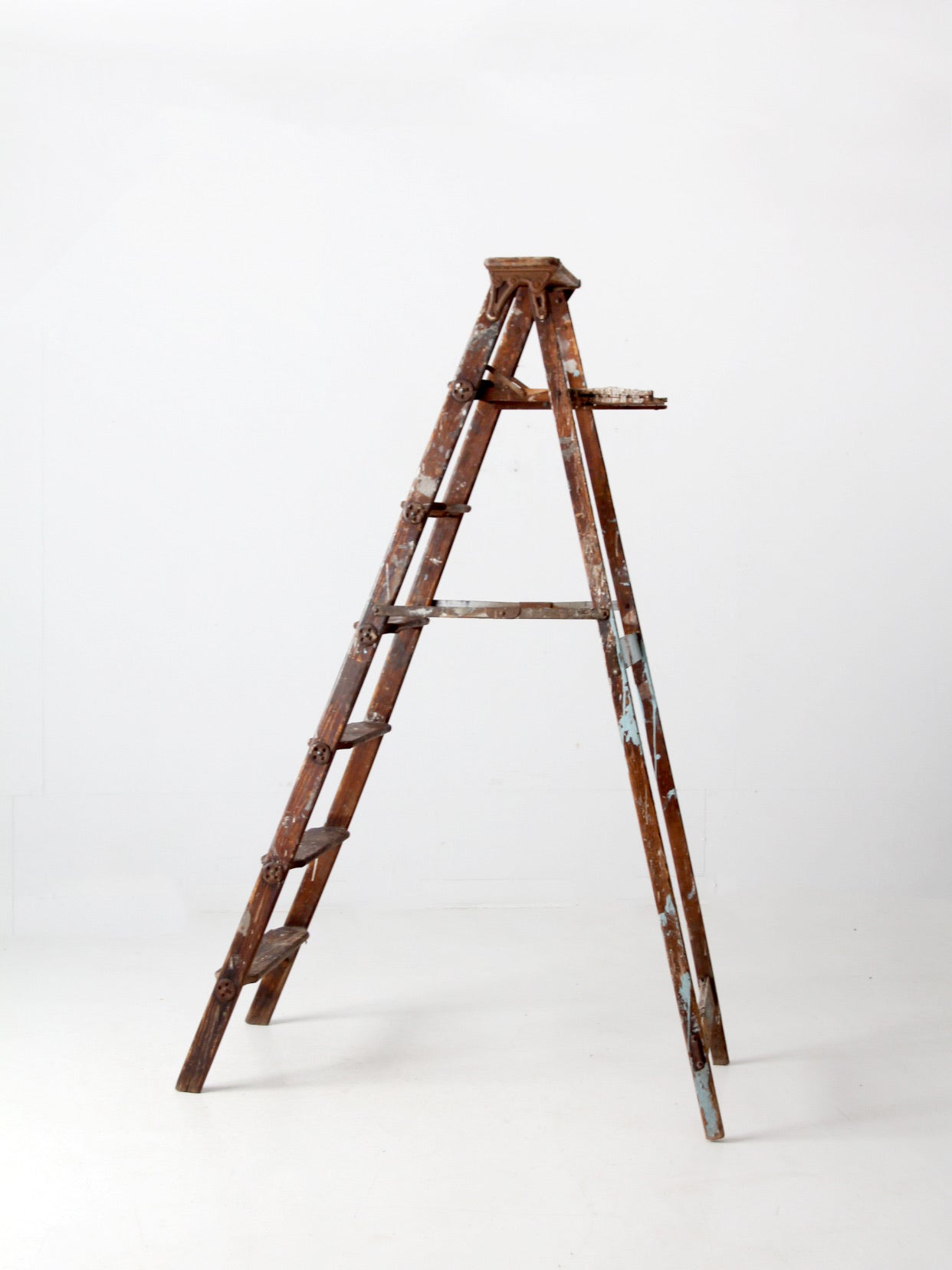 vintage wooden painter's ladder 6.5ft