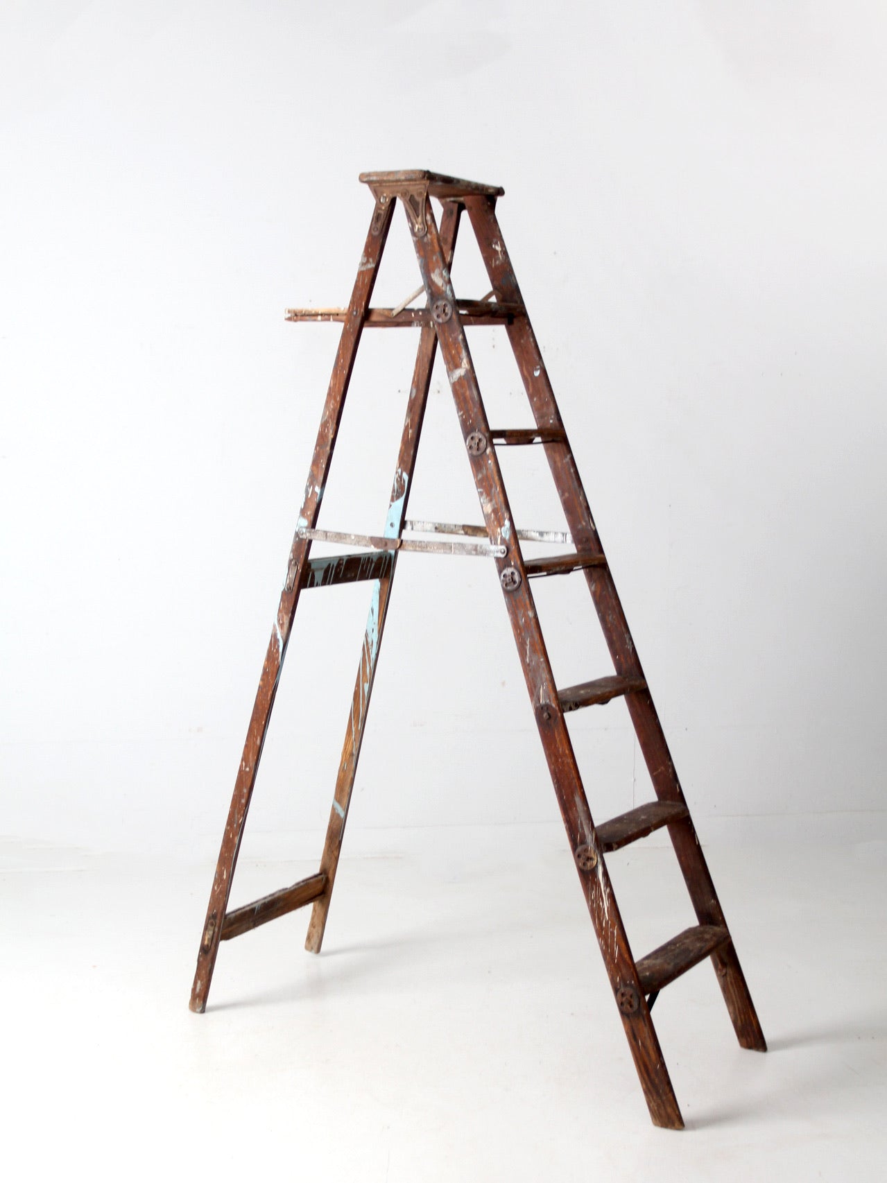 vintage wooden painter's ladder 6.5ft