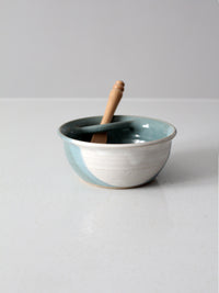 vintage studio pottery serving bowl