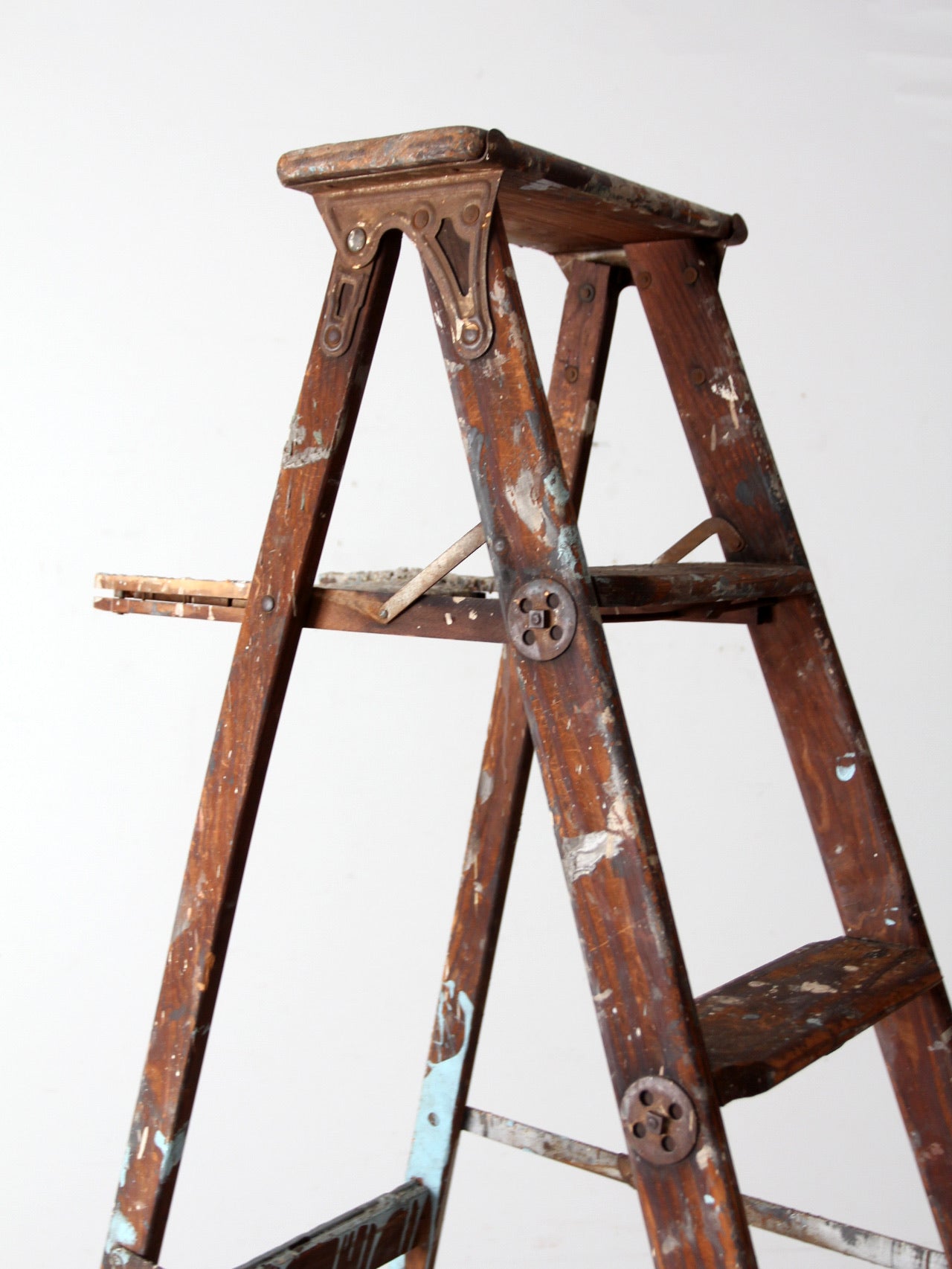vintage wooden painter's ladder 6.5ft