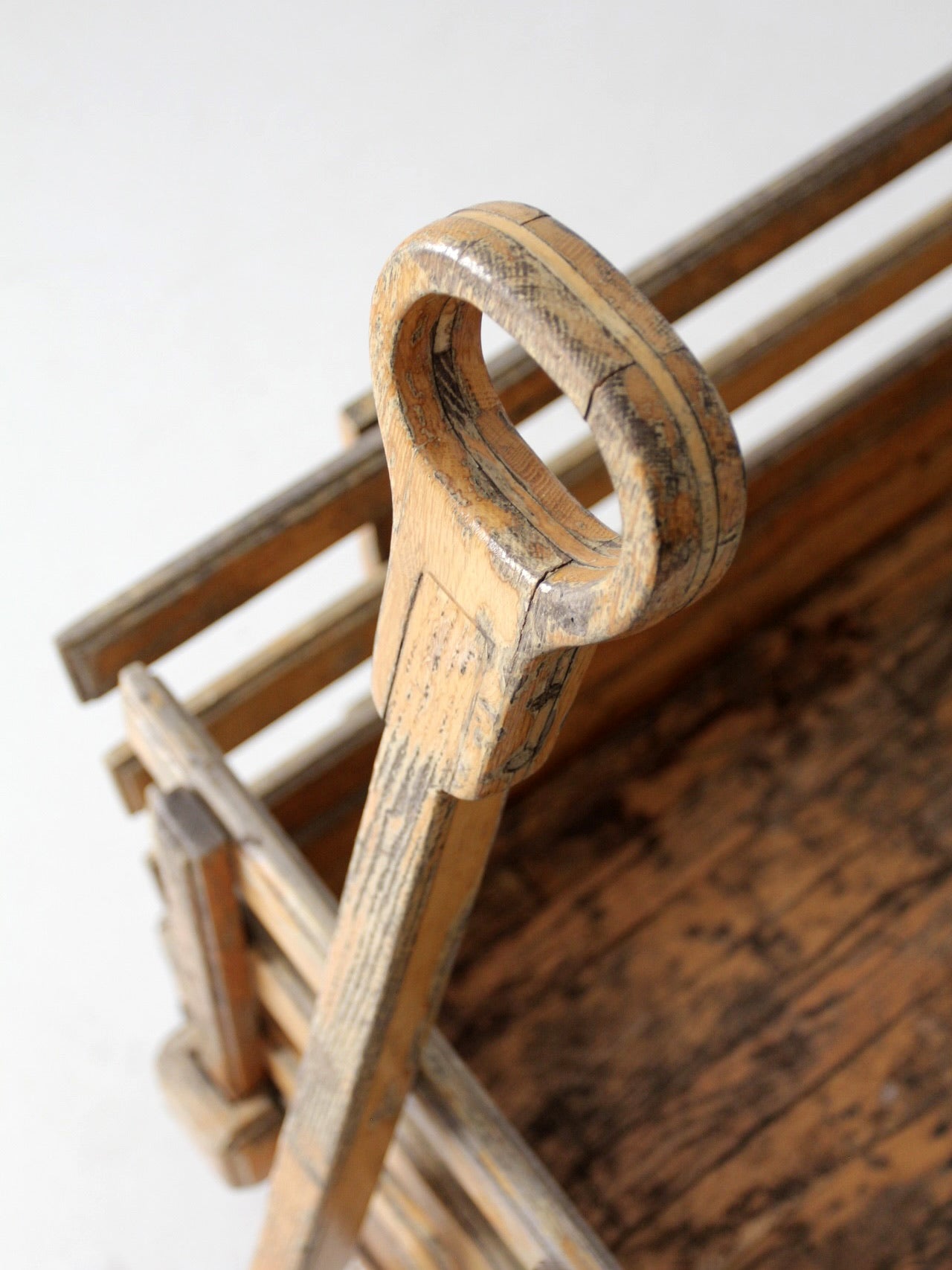 mid-century handcrafted wooden wagon