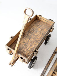 mid-century handcrafted wooden wagon