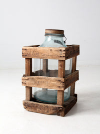 vintage Silver Springs water bottle in wooden crate - Madison, Wisconsin