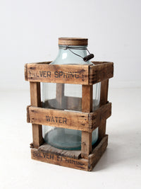 vintage Silver Springs water bottle in wooden crate - Madison, Wisconsin
