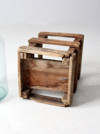 vintage Silver Springs water bottle in wooden crate - Madison, Wisconsin
