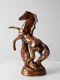 mid-century metallic glaze ceramic horse