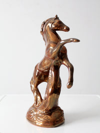 mid-century metallic glaze ceramic horse
