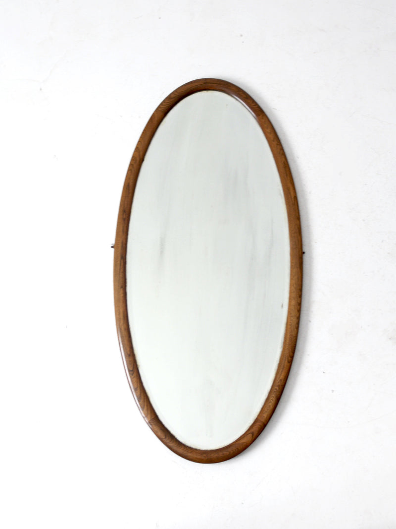 antique oval beveled glass mirror