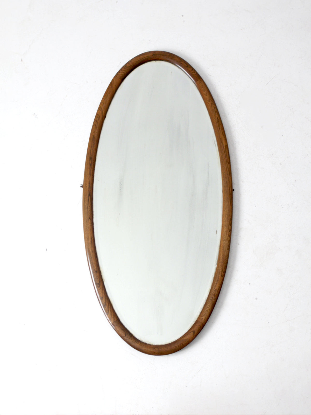 antique oval beveled glass mirror