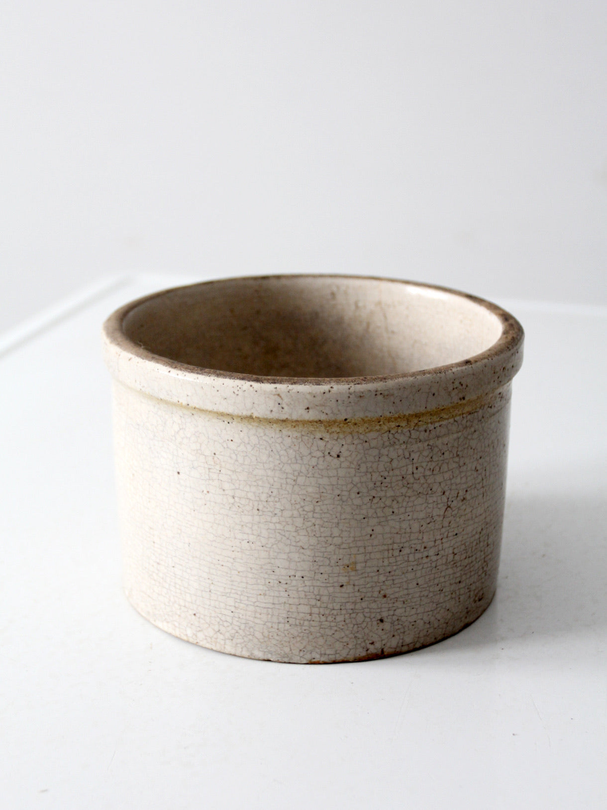 antique MacComb Stoneware crock