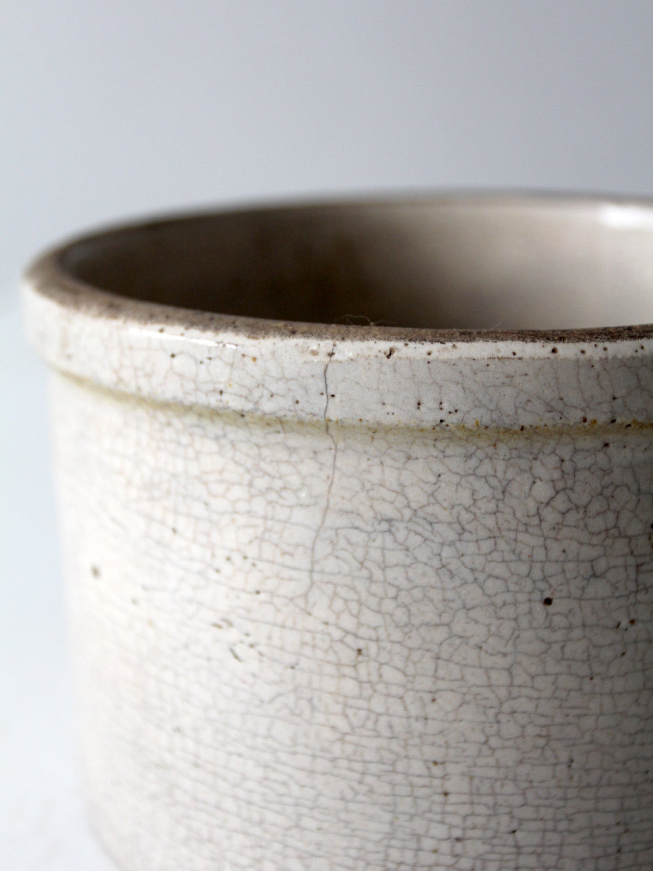 antique MacComb Stoneware crock