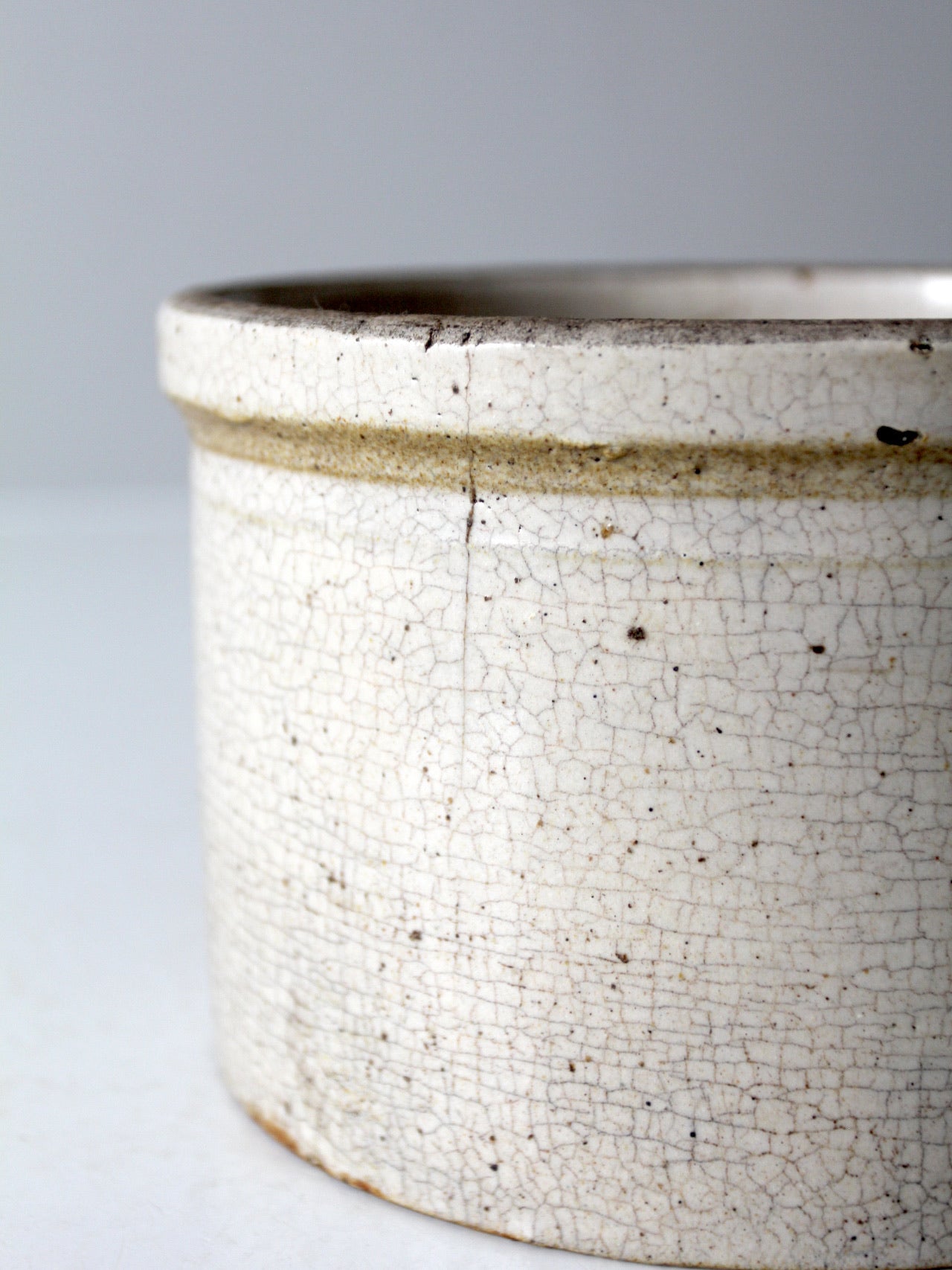 antique MacComb Stoneware crock