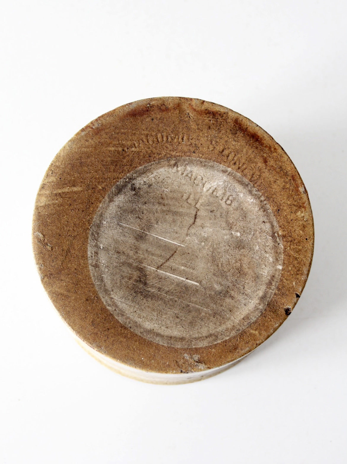 antique MacComb Stoneware crock