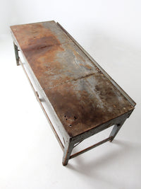 vintage industrial American work table