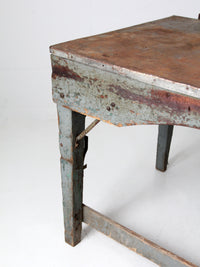 vintage industrial American work table