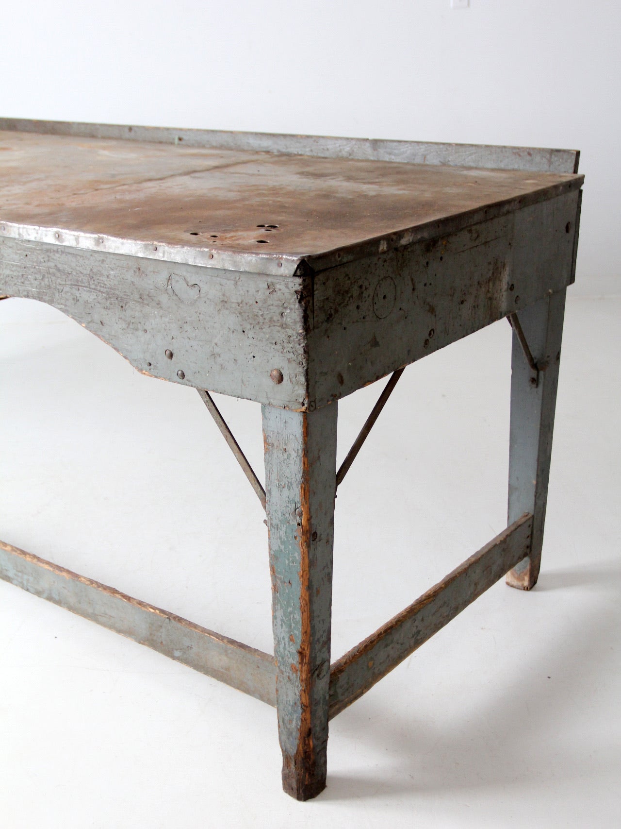 vintage industrial American work table