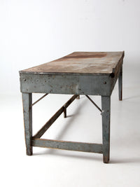 vintage industrial American work table