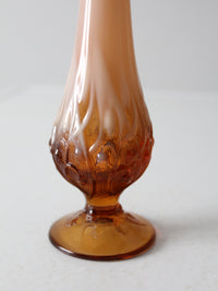 vintage Fenton cameo opalescent bud vase