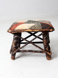 antique Adirondack twig stool