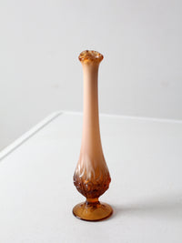 vintage Fenton cameo opalescent bud vase