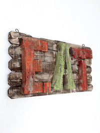 vintage rustic wood "EAT" sign