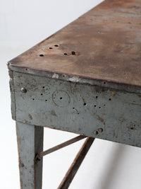 vintage industrial American work table