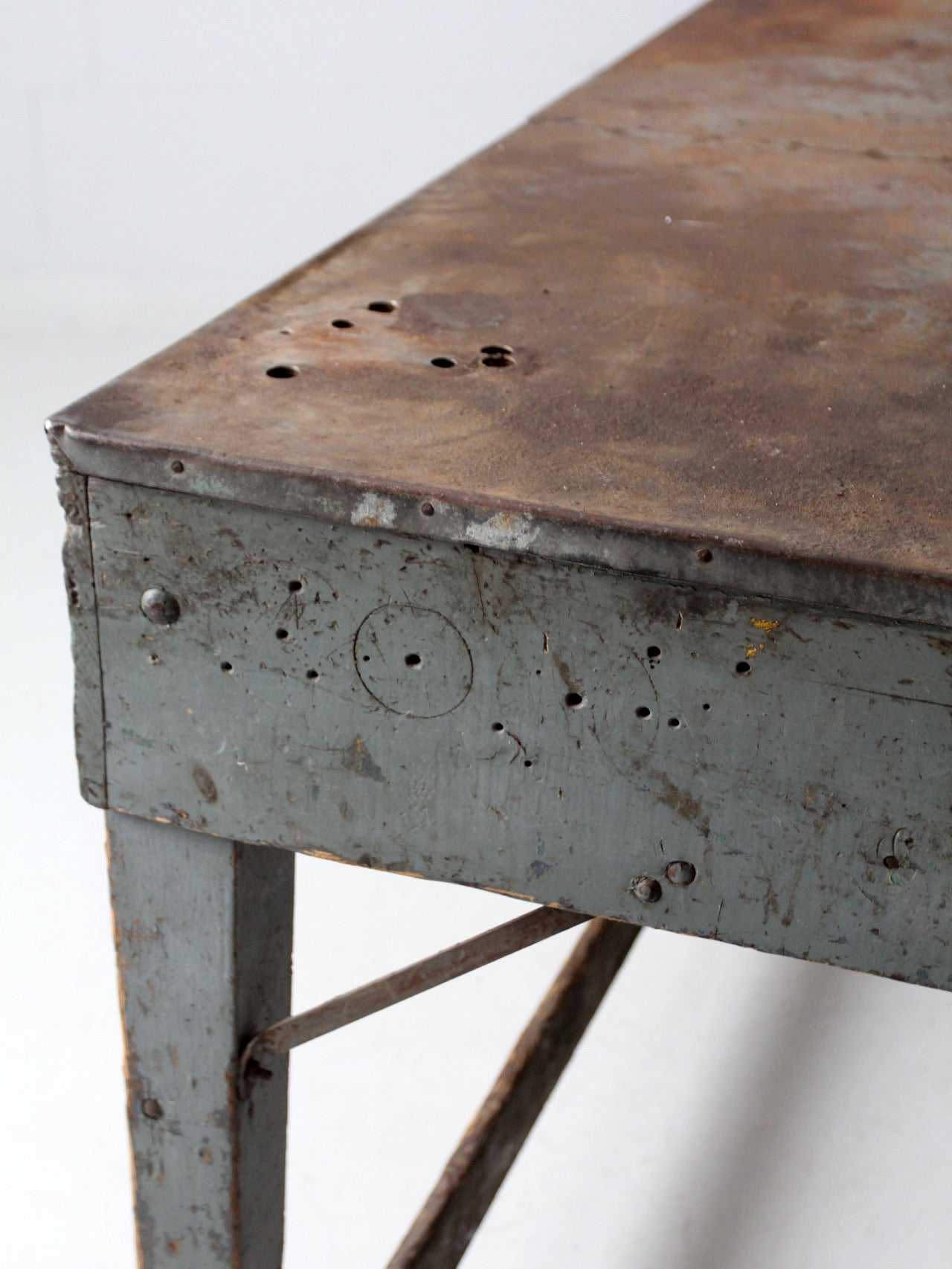 vintage industrial American work table